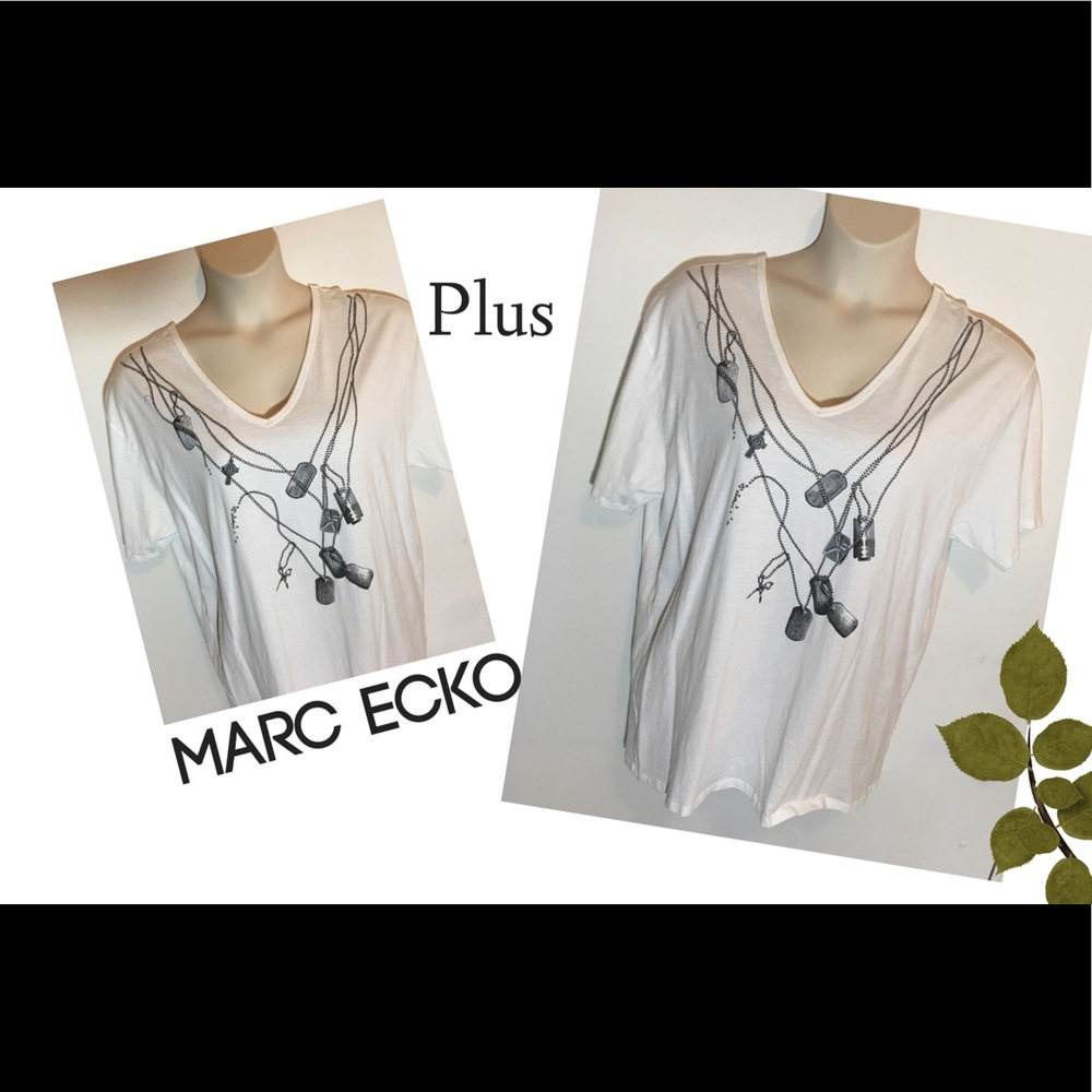 Marc Ecko White Graphic Tee 2X
